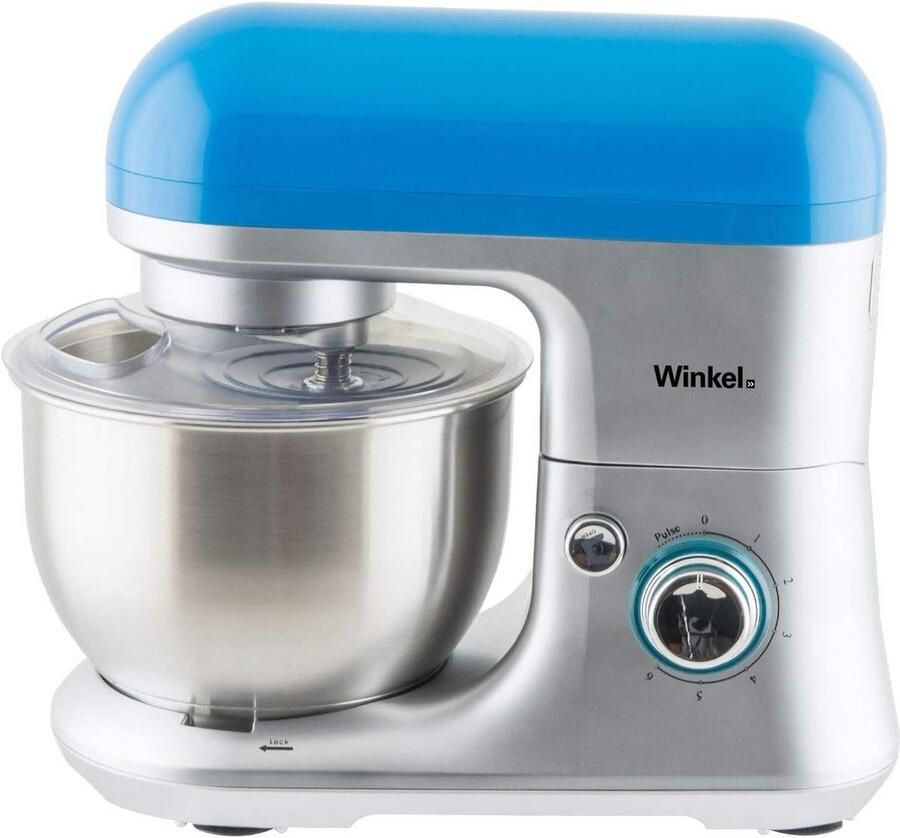 Krachtige Keukenmachine met Mengkom 4L en 6 Snelheden 650W Blauw