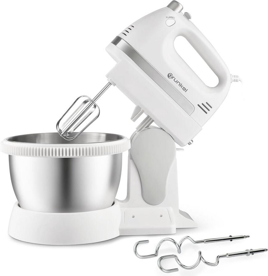 Krachtige Keukenmachine met Roterende Kom 5 Snelheden en Turbofunctie