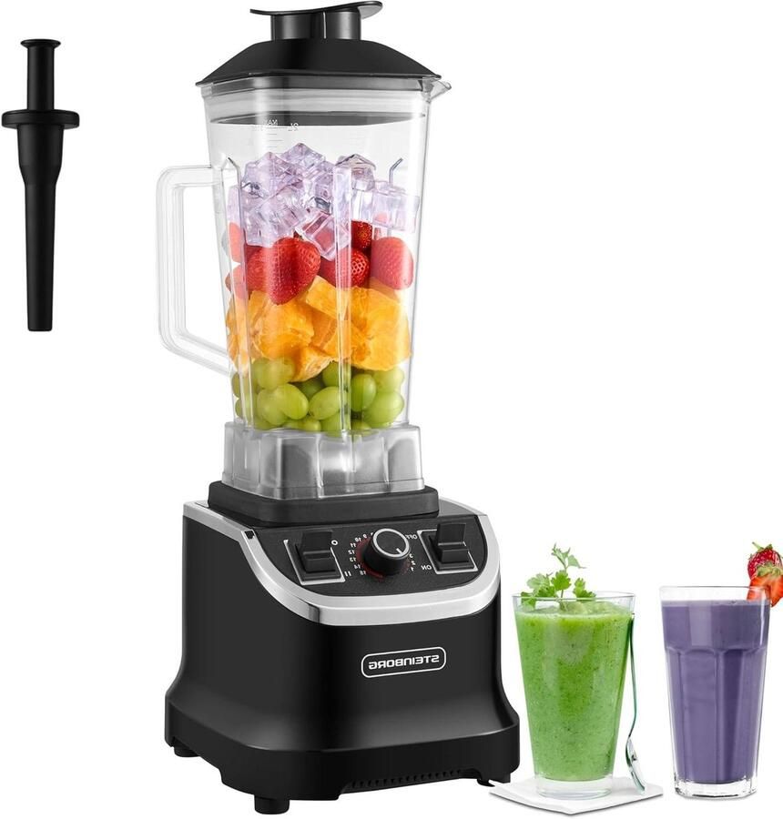 Krachtige Keukenmixer Multifunctionele Blender Gezonde Smoothies Maken 1500 Watt Motor 2 Liter Kan Zwart