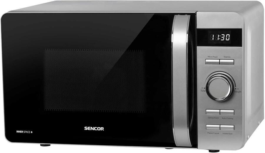 Krachtige Magnetron Stille Oven Snel Eten Opwarmen 8 Automatische Programma's 17 Liter Zilver