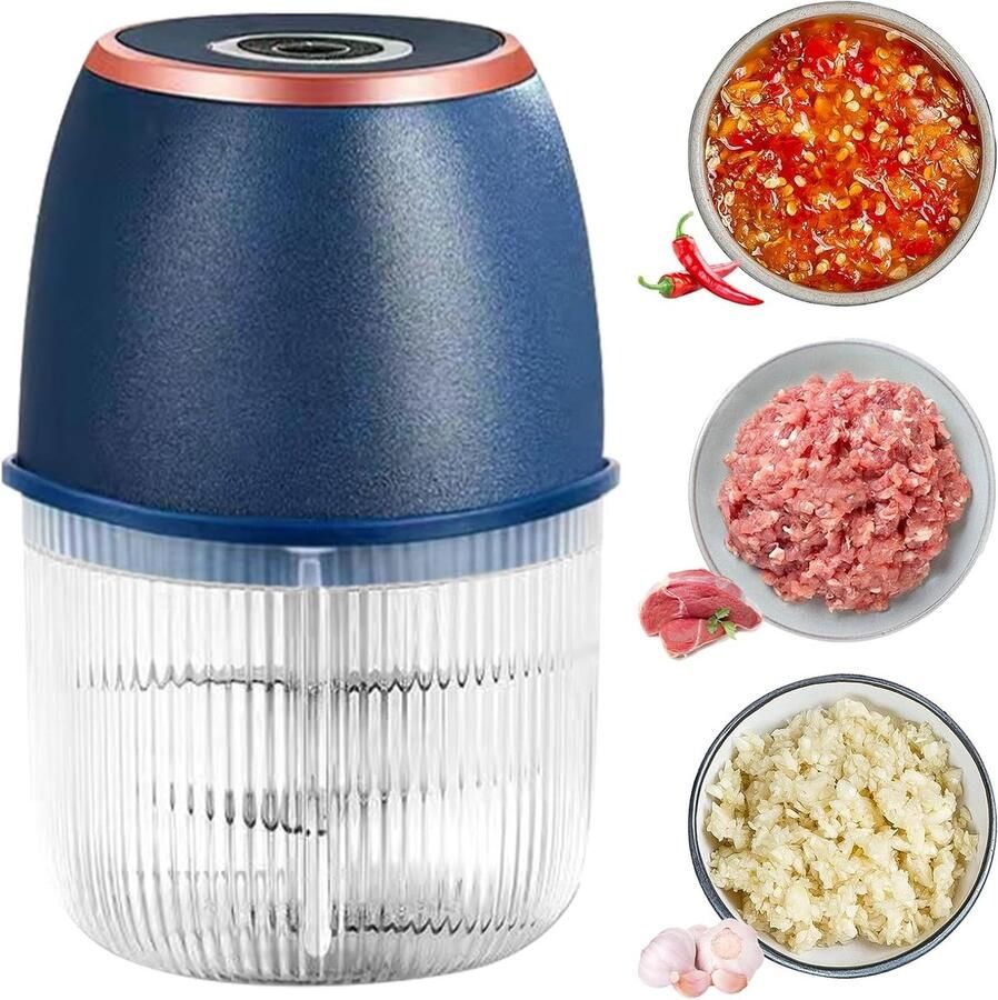 Krachtige Mini Hakker 350 ml Draagbare Elektrische Hakker voor Uien Fruit Noten Vlees en Knoflook met USB Aansluiting Ideaal voor Keukengebruik