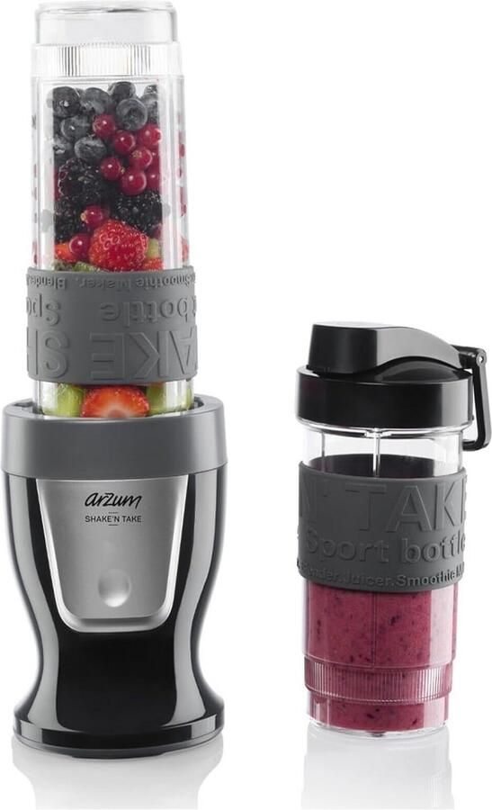 Krachtige Mini Mixer Smoothie Maker 300 W Blender met BPA-vrije Tritan Bekers (570 ml & 400 ml) Handblender voor Milkshakes Groenten en Fruit Ideaal voor Thuisgebruik