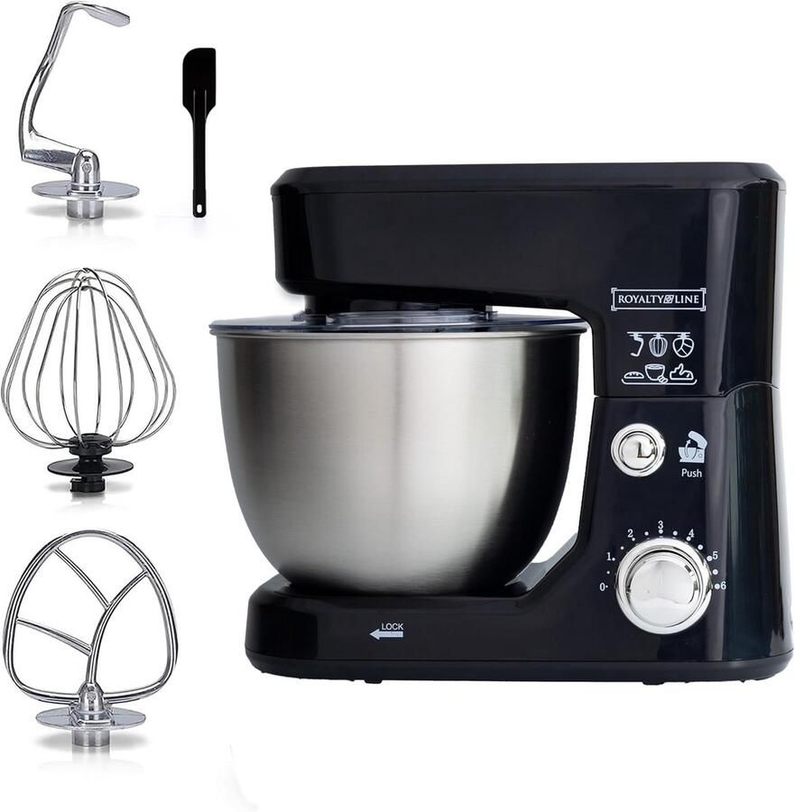 Krachtige Multifunctionele Keukenmachine 1000W met 4L RVS Kom en Accessoires