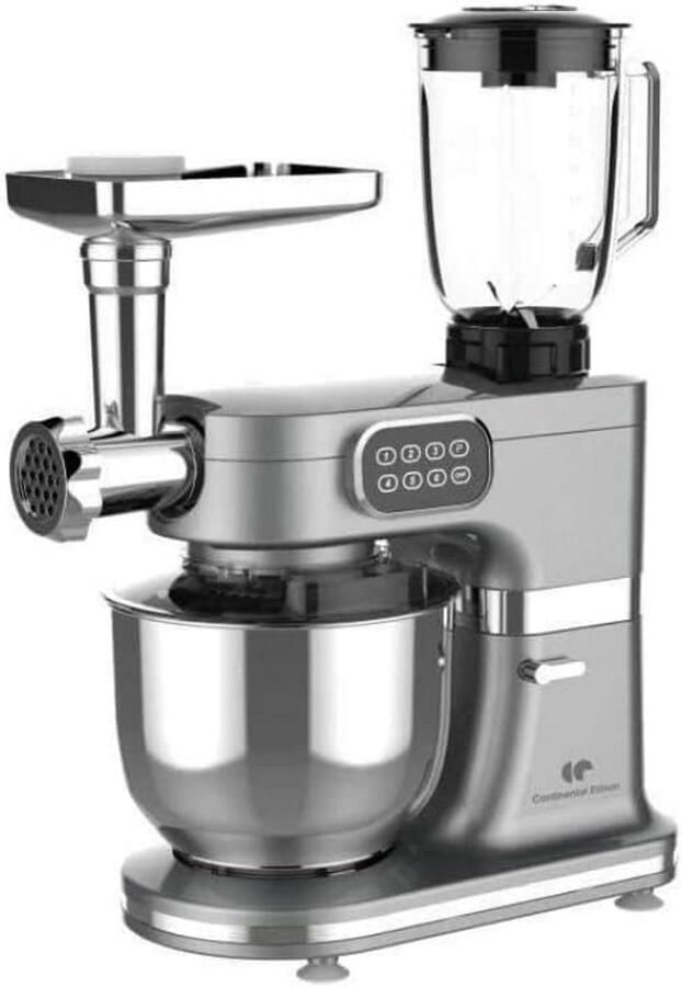 Krachtige Multifunctionele Keukenmachine met Garde Kneedhaak en Vleesmolen