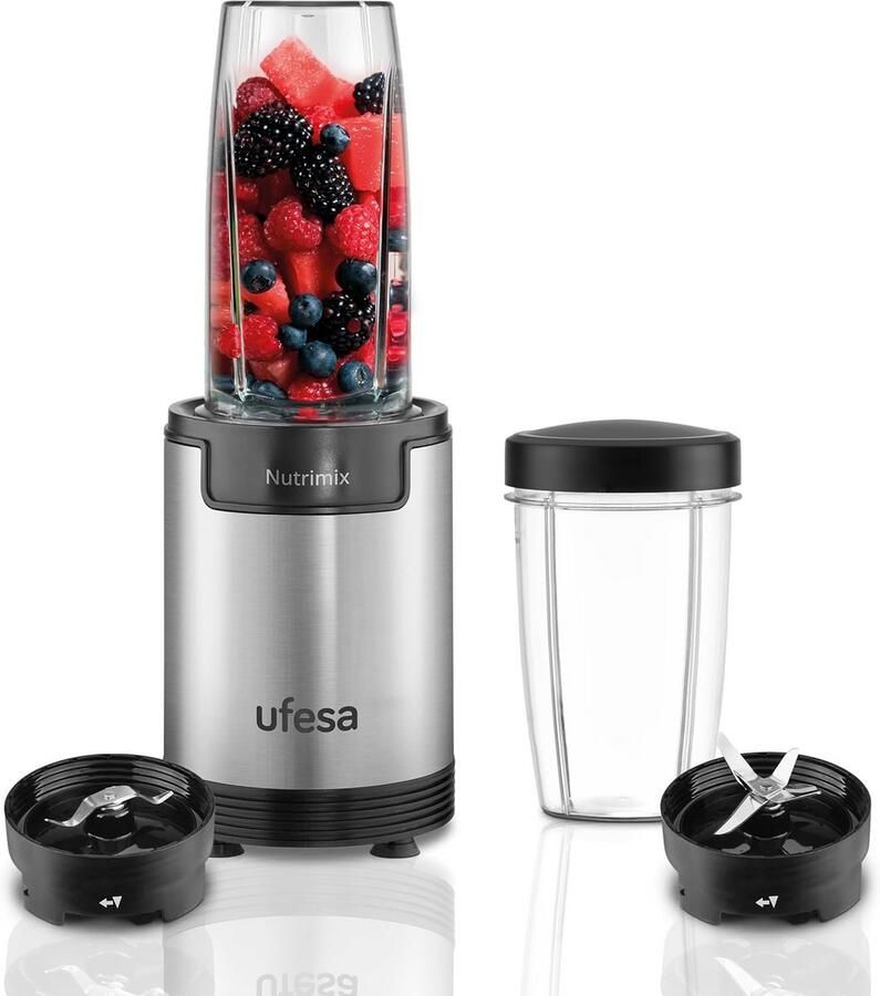 Krachtige Persoonlijke Blender (900W) voor Smoothies Shakes en IJs Multifunctioneel & RVS Messen