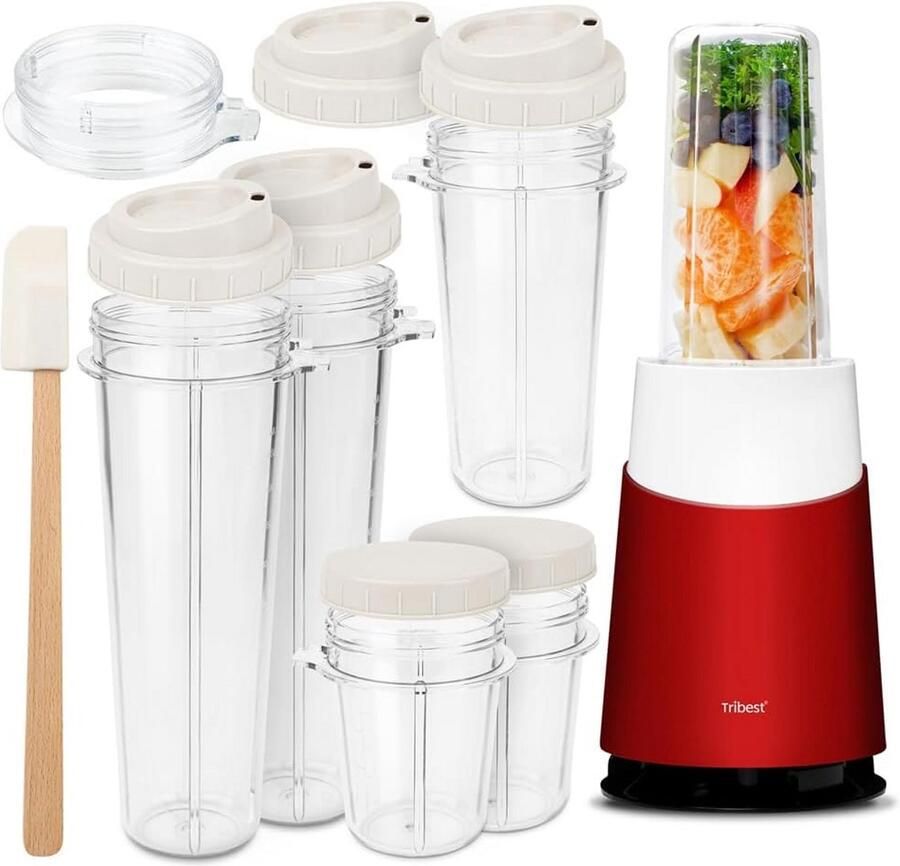 Krachtige Persoonlijke Blender voor Smoothies en Puree met 6 Beker set
