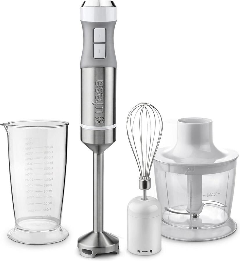 Krachtige Staafmixer 1000W met 20 snelheden Turbo en Complete Accessoireset