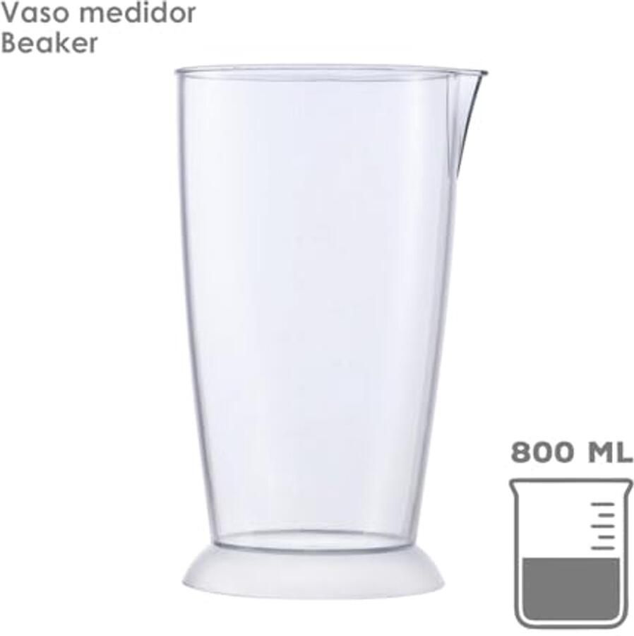 Krachtige Staafmixer 1200 W met Accessoires Ideaal voor Mixen en Hakken