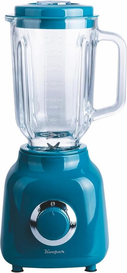 Krachtige Staafmixer 500W met Glazen Kan 1.5L en 2 Snelheden Ideaal voor Smoothies en Milkshakes