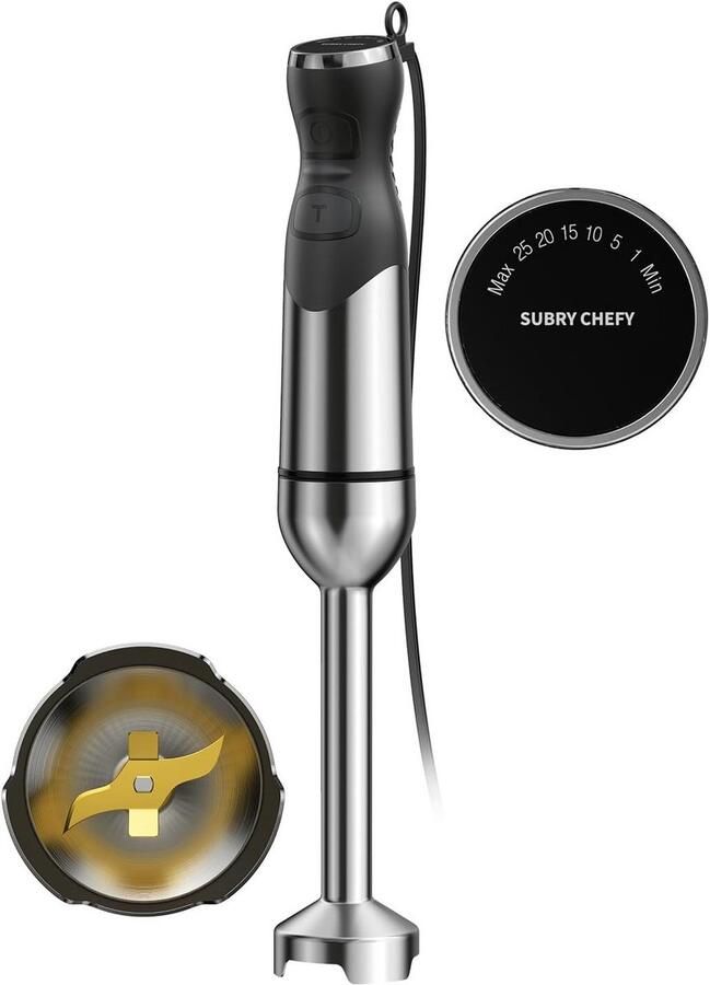 Krachtige Staafmixer met 1000W & 25 Snelheden Roestvrij Staal Blender