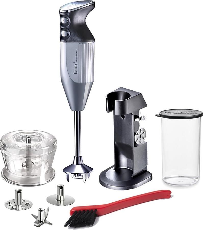 Krachtige Staafmixer Set 200W met Standaard en Accessoires Zwitserse Kwaliteit
