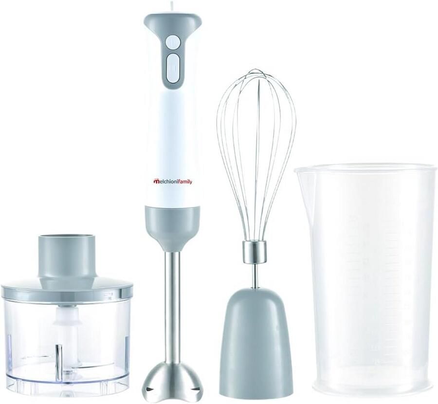 Krachtige Staafmixer Set met Garde en Maatbeker RVS Blender met 2 Snelheden & 400W Motor
