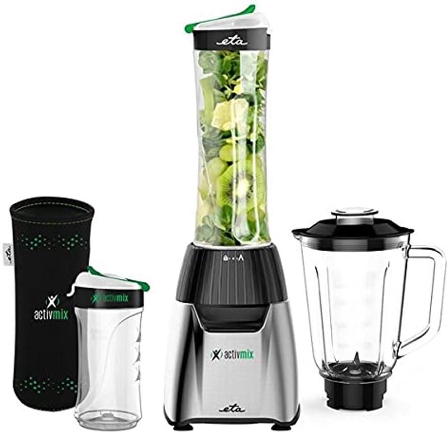 Krachtige Staande Mixer met 350W en 2 Sportflessen Slim Design voor Gezonde Dranken