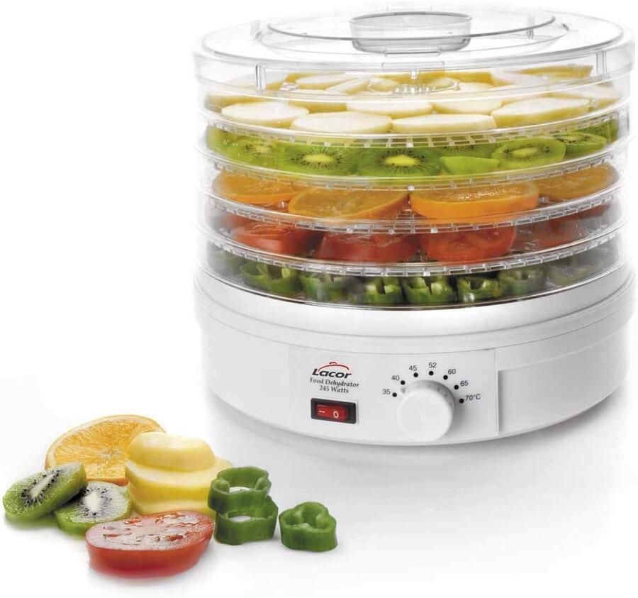 Krachtige Voedseldroger met 245W Vermogen voor Thuis en Professioneel Gebruik