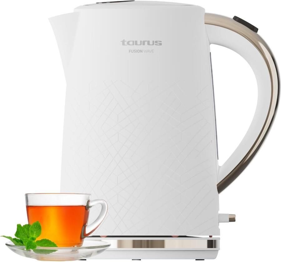 Waterkoker Fusion Wave Snelkookkan Koffie en Thee Automatische uitschakeling 1.7 Liter Wit