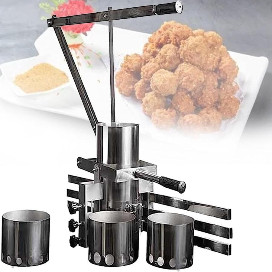 Kroketmachine RVS Gehaktbalvormer Snel Ballen Maken Multifunctioneel Ontwerp 133x30CM Zilverkleurig