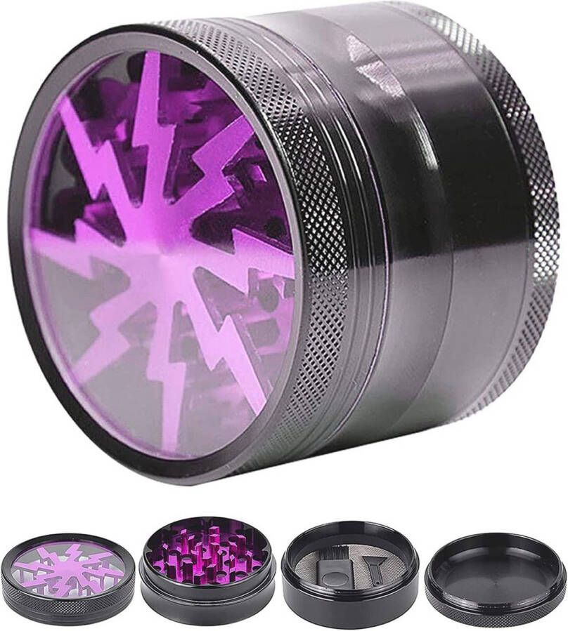 Kruid en Specerijen Grinder 2.5 Inch met Magnetische Deksel en Zinklegering