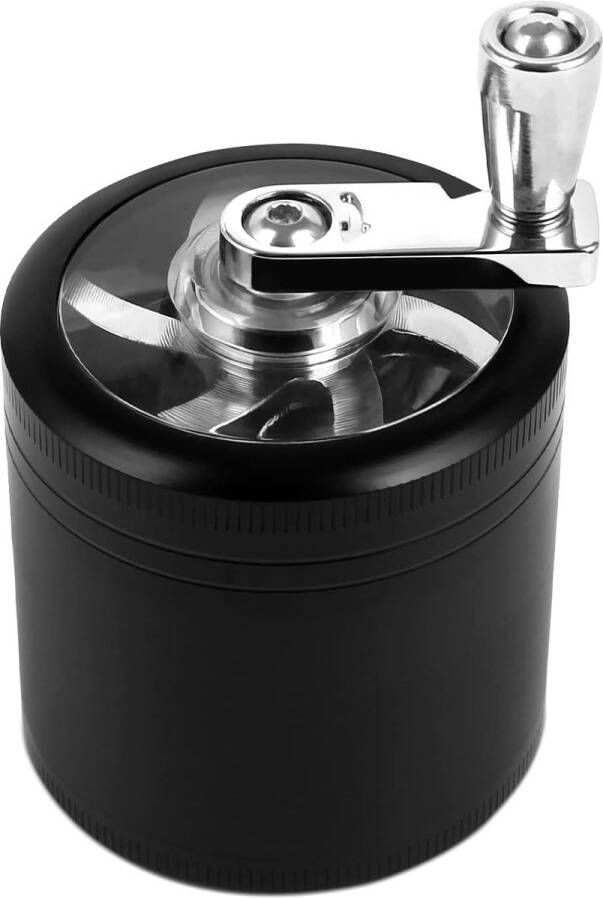 Kruidenmolen met Handslinger 4-delige Set voor Gedroogde Kruiden en Specerijen