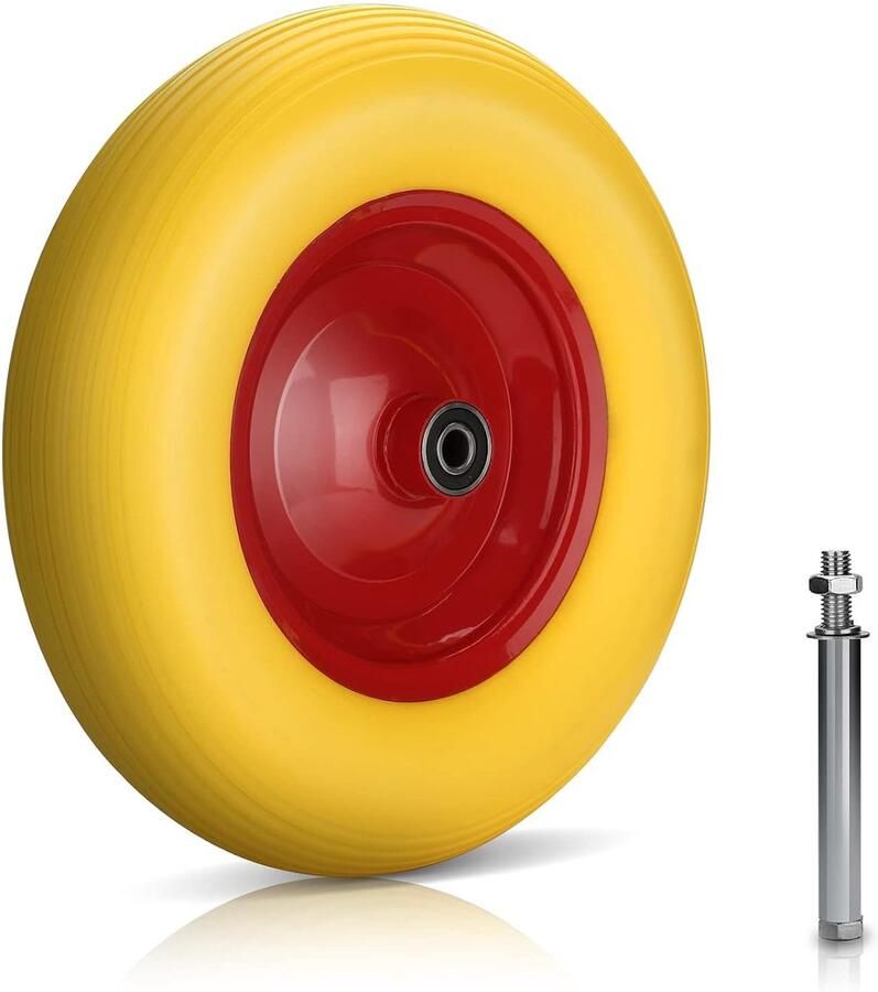 Kruiwagenwiel met as banden met stalen velg 4.80 4.00-8 diameter 390 mm reservewiel rubberen wiel kruiwagenwiel