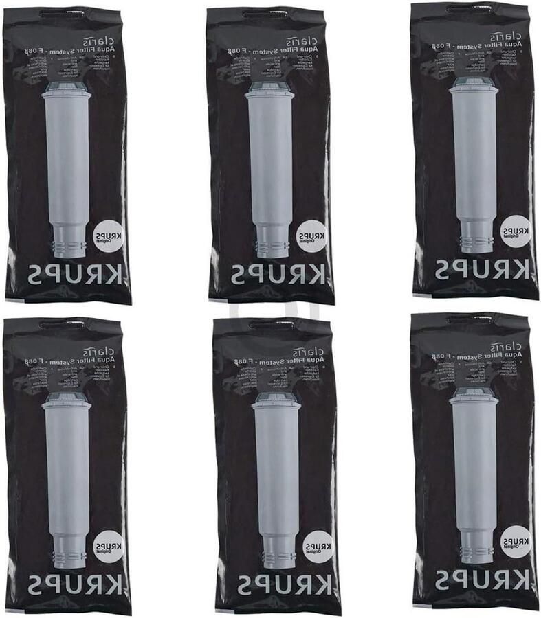 Krups F088 SET 6x ORIGINELE Waterfilter Chloorfilter Kalkfilter Claris Aqua met schroefaansluiting bijv. Orchestro XP7200 XP7220 XP7240 XP9000 Artese 01-05 espressomachine