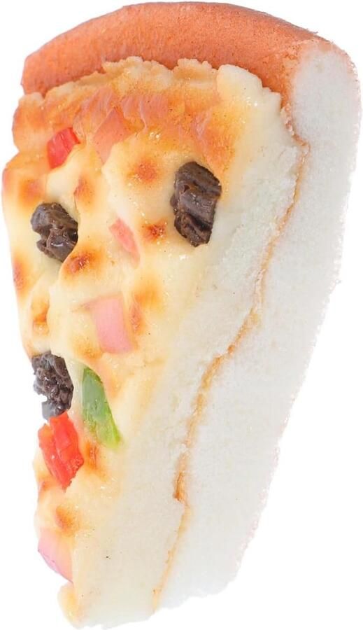 Kunstmatige Pizzapunt Nep Pizza Decoratie Fotografie Rekwisiet Realistisch Ontwerp 9x6.5x2.5CM Multi