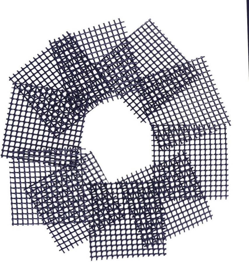 Kunststof bloempot mesh pad afdeknet voor bonsai en plantenschalen 50 stuks 5 x 5 cm