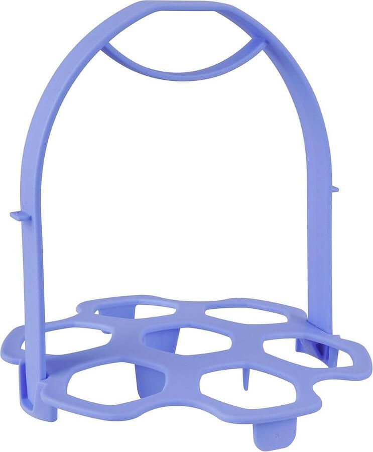 Kunststof Eierhouder voor 7 Eieren met Handvat Zwart