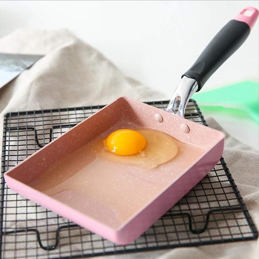Kwadratische Koekenpan zonder Anti-aanbaklaag voor Omeletten en Pannenkoeken