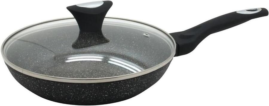 Kwalitatief Hoge Kwaliteit Kookpan met Deksel 20-30 cm Marmeren Anti-aanbaklaag Aluminium voor Alle Kooktoestellen Inclusief Inductie