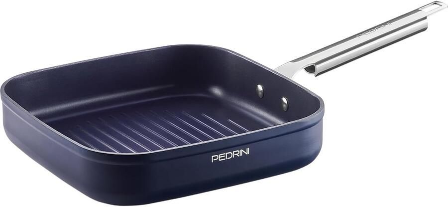 Kwaliteit Grillpan Vierkant 28x28 cm Geschikt voor Inductie en Alle Warmtebronnen