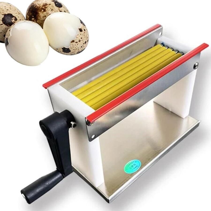 Kwarteleitjes Eierschiller Shell Remover Machine Snel Eieren Pellen 6 Siliconen Buisjes 21.5 cm Zilver