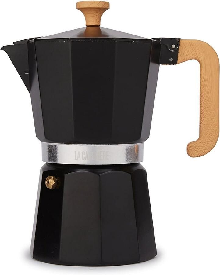 La Cafetière Venice aluminium espressomachine zes kopjes zwart