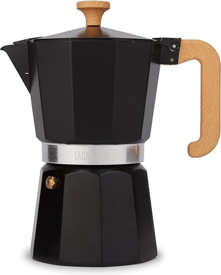 La Cafetière Venice aluminium espressomachine zes kopjes zwart