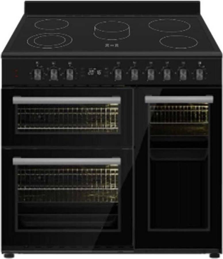 LA GERMANIA fornuis sm907vn vitro elektrische oven multifunctioneel Zwart