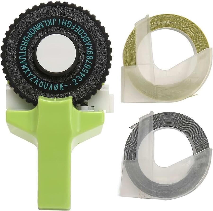 Label Maker Handheld Retro Label Writer Draagbare Reliëf Labeler met 2 Rollen Embossing Tapes Handmatige Label Printer voor Kantoor Organisatie en DIY Crafting