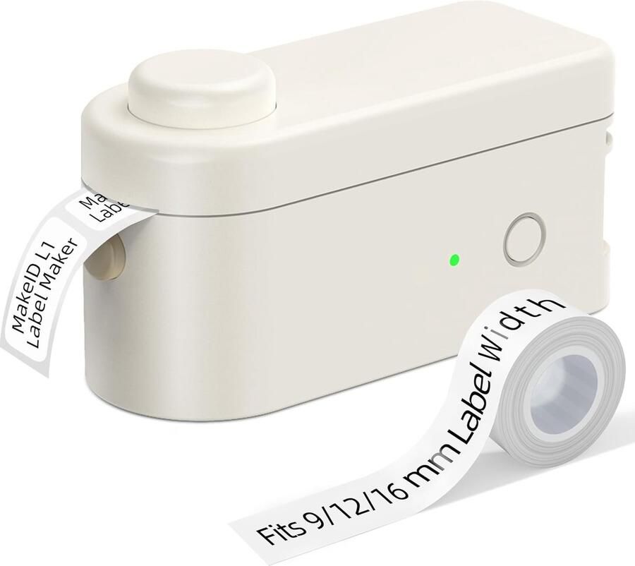 Label printer met Tape Compatibel met 9 12 16mm Waterdichte Tape Draagbaar en Oplaadbaar met Ingebouwde Snijder Draadloze Labelmaker Compatibel met Android- en iOS-apparaten