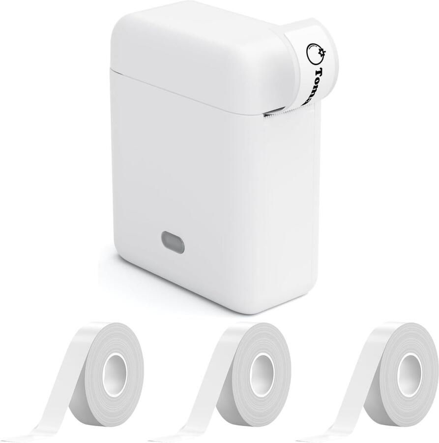 Labelprinter draagbare stickerprinter Label Printer Bevat 3 rol Etiketten Bluetooth Thermische Label Machine Smart APP met 40+ Lettertypen
