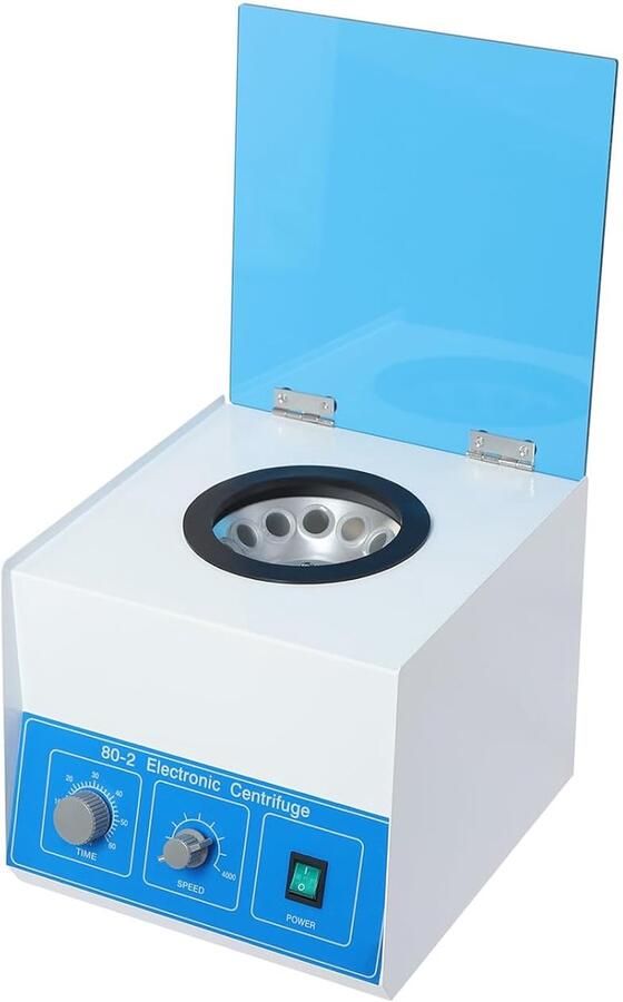 Laboratorium Centrifuge Desktop Centrifuge Monsters Scheiden 12 x 20 ml Capaciteit Compact Formaat Blauw Wit
