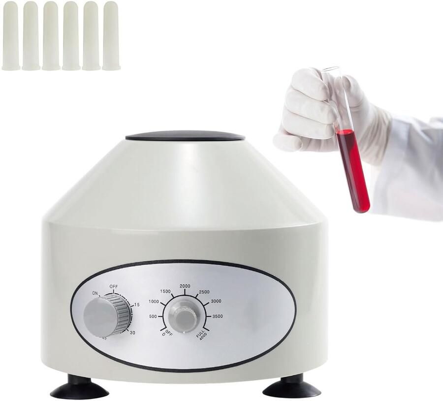 Laboratorium Centrifuge Kleine Tafel Centrifuge Monster Analyse Stille Werking 6x 15ml Buisjes Wit