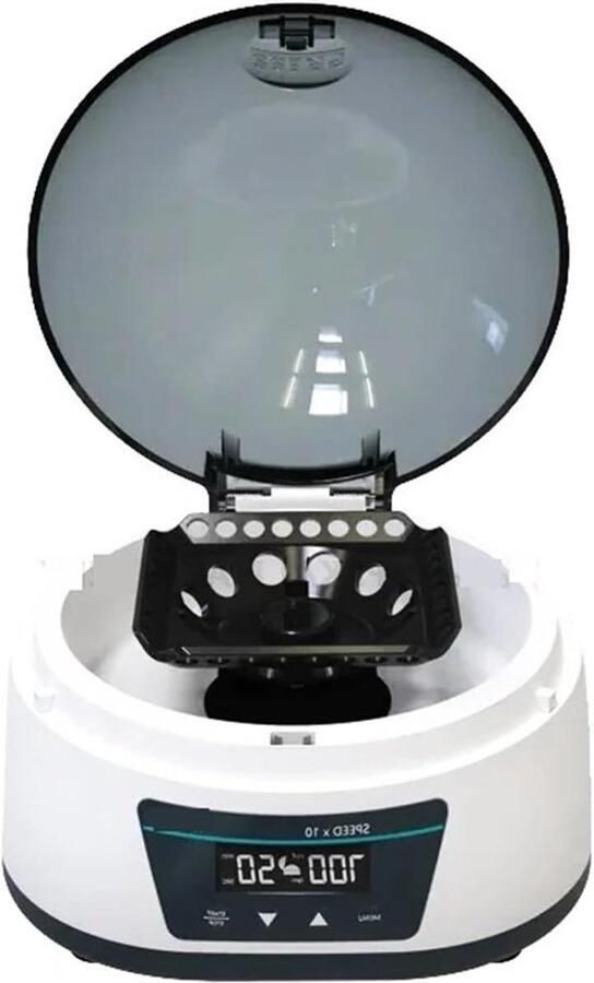 Laboratorium Centrifuge Micro Hematocriet Onderzoek Monsters Automatische Stop Functie Compact Formaat Wit