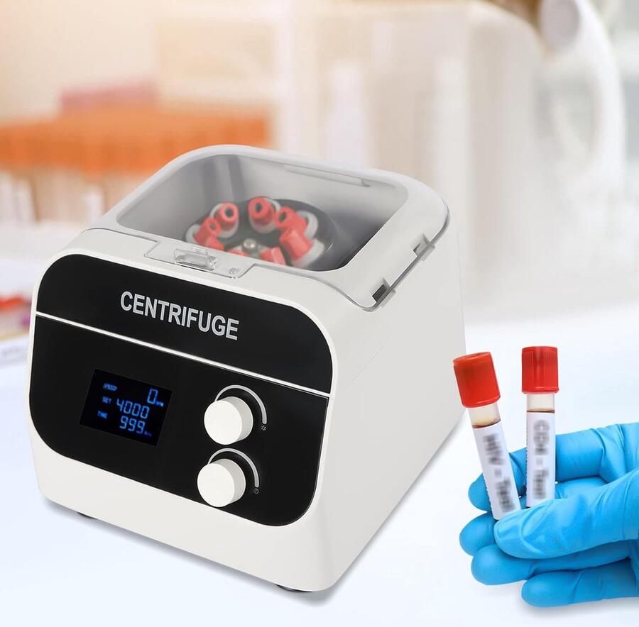 Laboratorium Centrifuge Scheidingsmachine Monsteranalyse 4000 Tpm Snelheid 6x10ml Buis Wit
