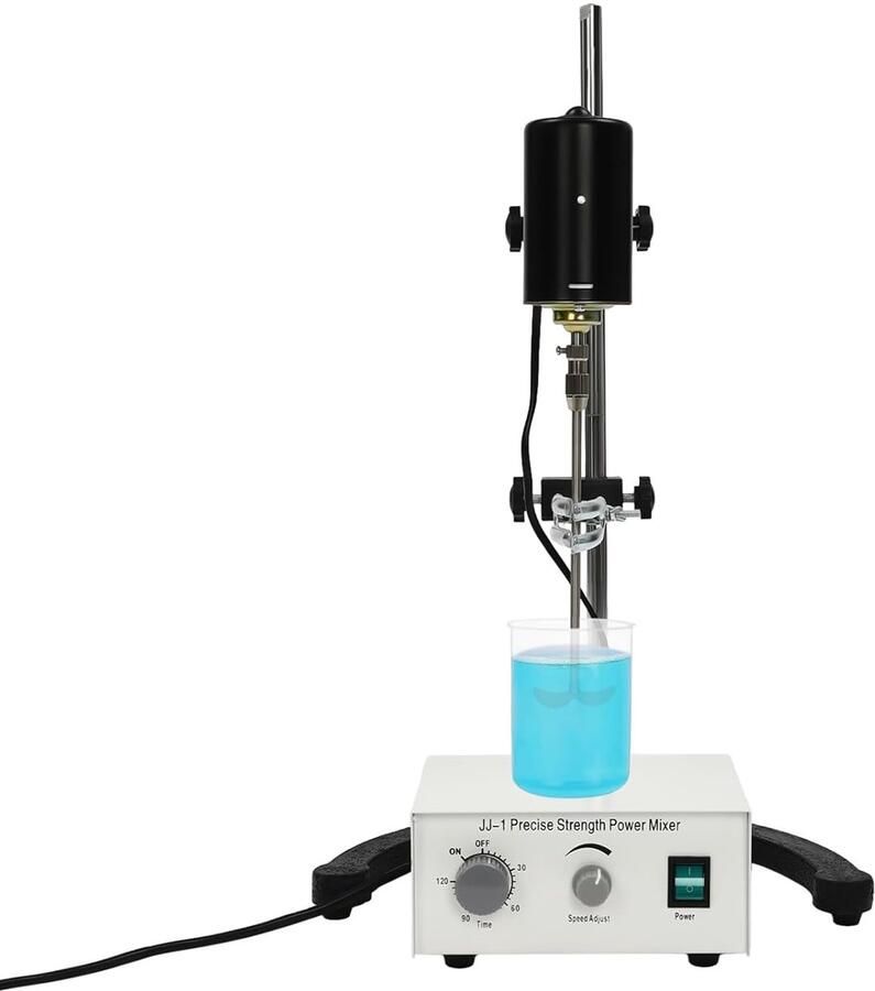 Laboratorium Roerder Elektrische Mixer Experimenten Mengen Digitale Tijdinstelling 100W 3000rpm Wit Zwart