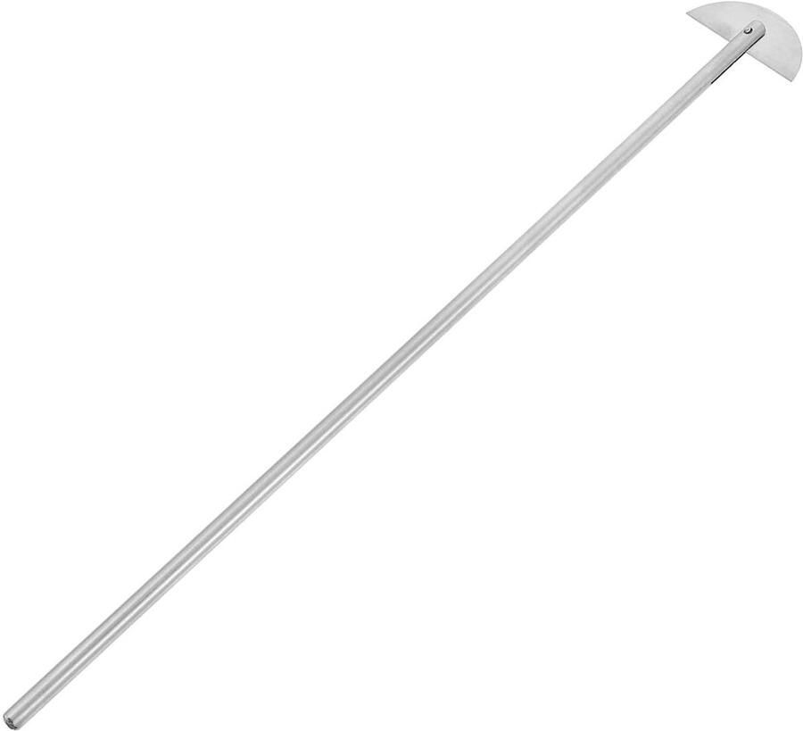 Laboratorium Roerstaaf Roerpeddel Mengstaaf Wetenschappelijk Onderzoek Dubbele Klapbladen 34 x 4.5 cm Zilver