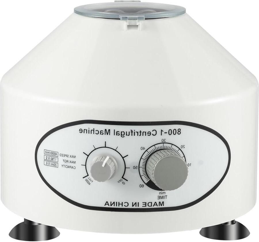 Laboratoriumcentrifuge Tafelcentrifuge Monster Scheiding Stille Koolborstelmotor 6x 20ml Wit Grijs