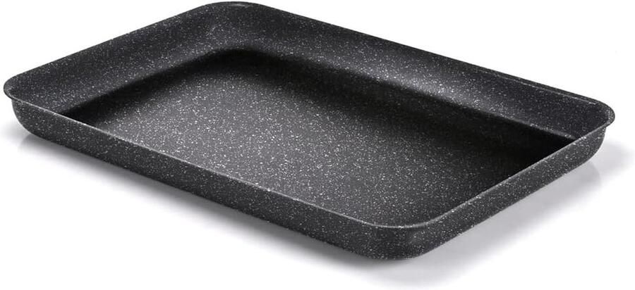Lage braadpan Aluminium pan Gelijkmatig koken Artech Stone Ultra 40 x 28 cm Zwart