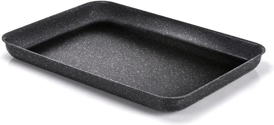 Lage Braadpan met Antiaanbaklaag voor Alle Warmtebronnen (Zwart Steenlook)