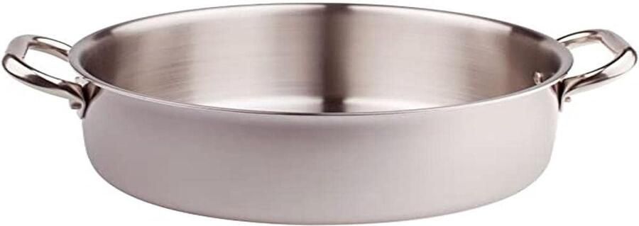 Lage braadpan Steelpan Koken op inductie Aluminium staal trilaminaat 20 cm Staal