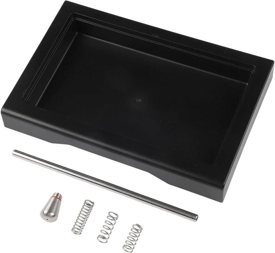 Lage lekbak Espresso accessoire Koffiebereiding thuis Inclusief OPV veerset 21 x 14 x 3 cm Zwart