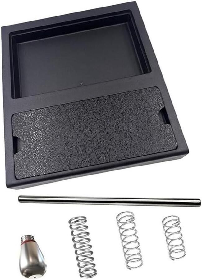 Lage Lekbak Espresso Accessoires Koffie Bereiden Verstelbare Druk 23 cm Breed Zwart