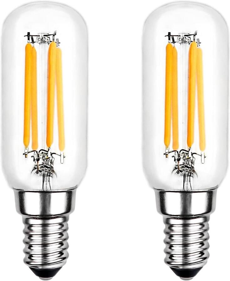 E14 Retro Filament LED Lamp Warm Licht 2700K 400 LM voor Afzuigkap Niet Dimbaar Set van 2 Energiezuinig en Langdurig